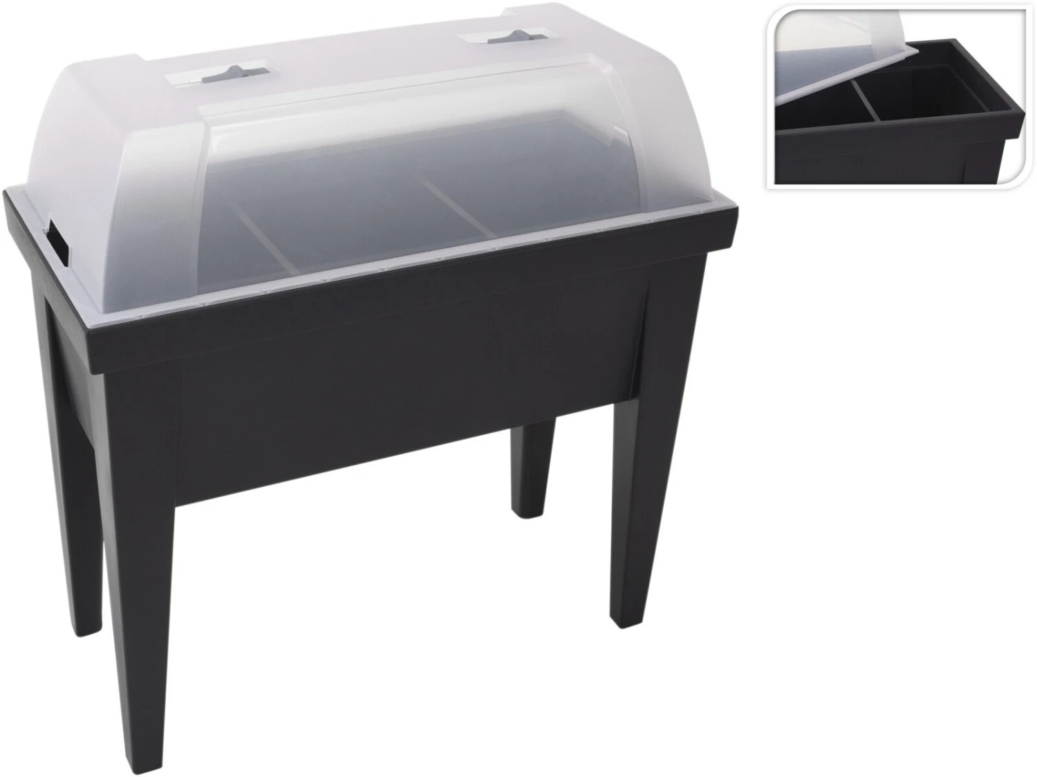 E&K Kweektafel 100x50x107cm Antraciet 1 E&K Kweektafel 100x50x107cm Antraciet