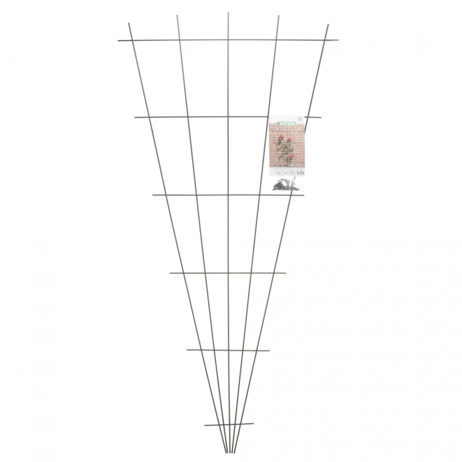 Nature Metalen Klimrek Grijs In V-vorm- H145x5/75cm 1 Nature Metalen Klimrek Grijs In V-vorm- H145x5/75cm