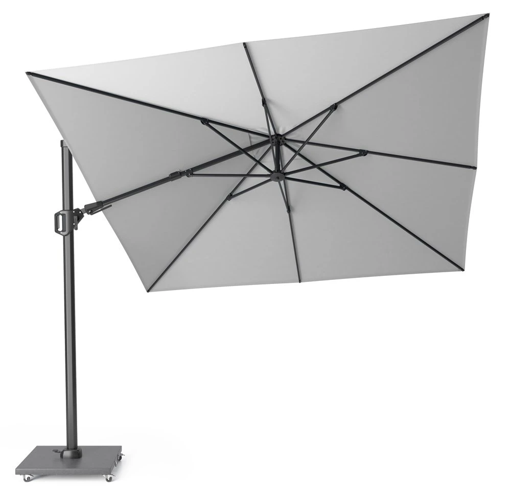 Platinum Zweefparasol Challenger T² 300 X 300 Cm Lichtgrijs 2 Platinum Zweefparasol Challenger T² 300 X 300 Cm Lichtgrijs - Afbeelding 2