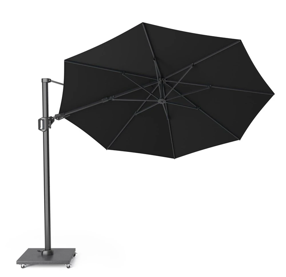 Platinum Zweefparasol Challenger T² Ø 350 Cm Zwart 2 Platinum Zweefparasol Challenger T² Ø 350 Cm Zwart - Afbeelding 2