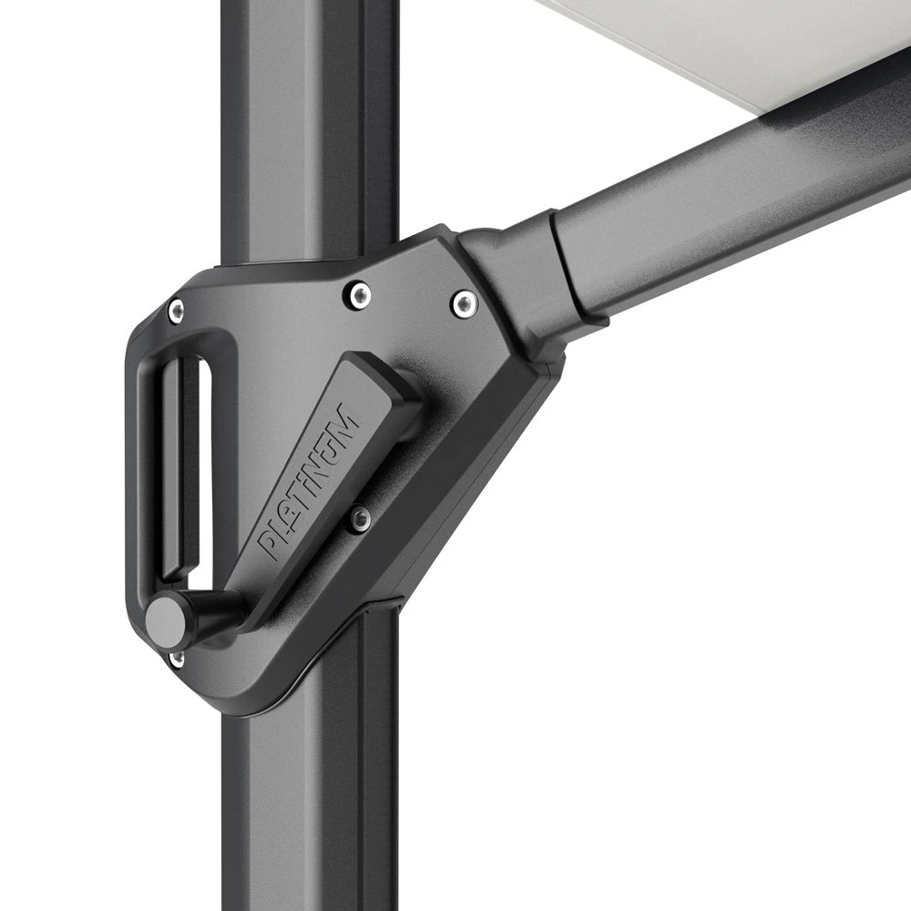 Platinum Zweefparasol Voyager T¹ Ø 300 Cm Antraciet 3 Platinum Zweefparasol Voyager T¹ Ø 300 Cm Antraciet - Afbeelding 3