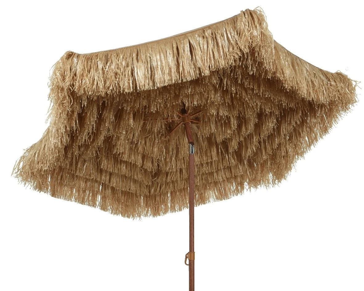 Rafia Parasol Natural - Ø 180 X H 210 Cm 4 Rafia Parasol Natural - Ø 180 X H 210 Cm - Afbeelding 4